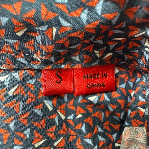 Hugo Boss Red Button Shirt Mens Small Extra Slim Fit Short Sleeve Cotton - Picture 4 of 8